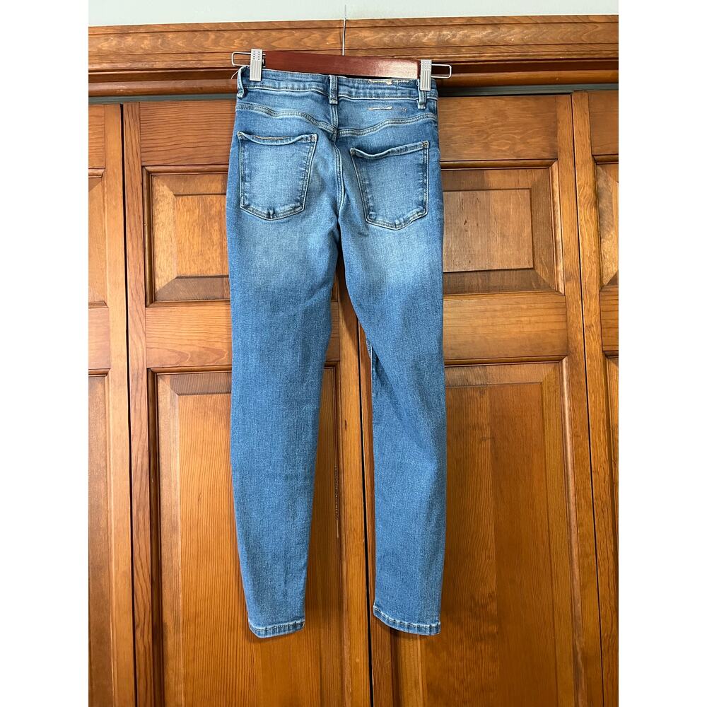 ZARA Girls Skinny Jeans Blue Adjustable Waist Stretch Denim Size 10 (140 cm) - Picture 6 of 11